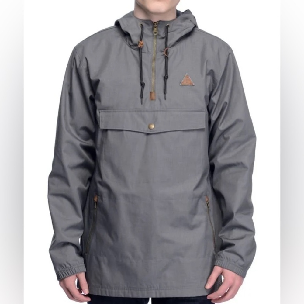 Dravus Limits Charcoal Heather Anorak Pullover Jacket - Size Small